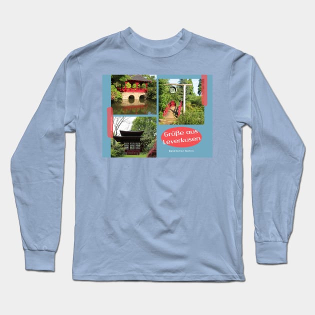 Greetings from Leverkusen Japanese garden Long Sleeve T-Shirt by Christine aka stine1